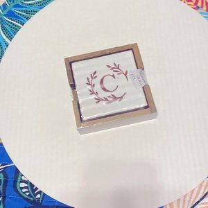 NWT Coasters with initial “C”